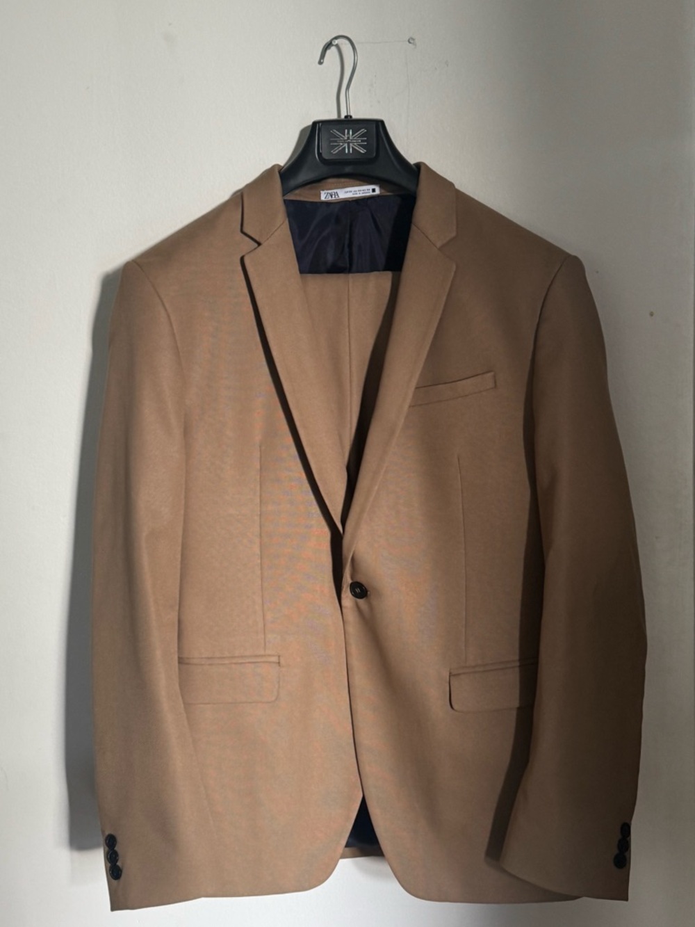 Men's Tan Blazer - Classic Single-Breasted Suit Jacket with pants